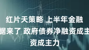 红片天策略 上半年金融数据来了 政府债券净融资成主力